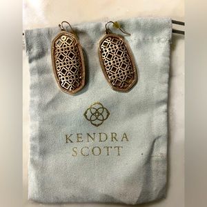 Kendra Scott Rose Gold Filigree Danielle Earrings made in the Color Bar